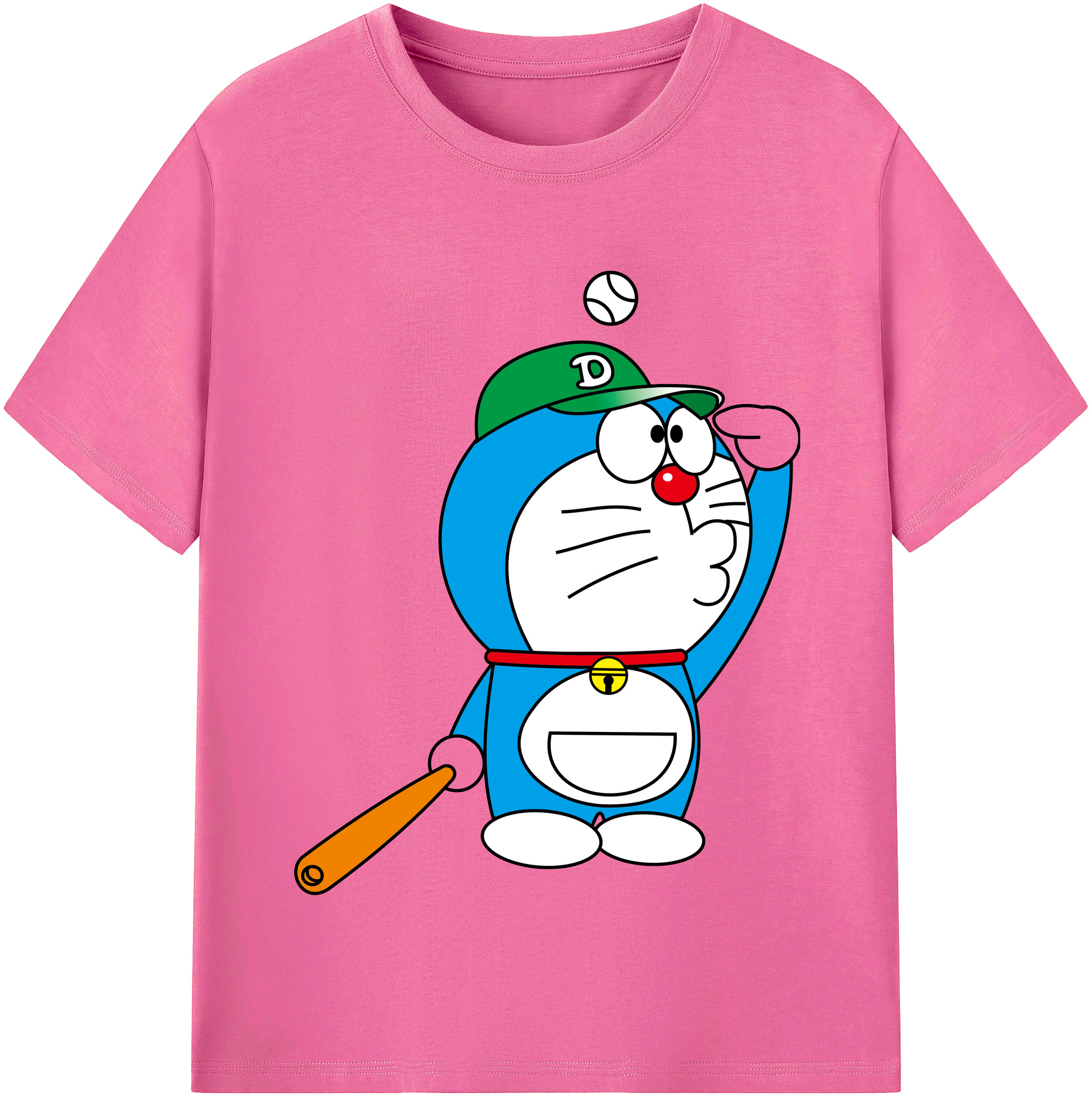 （画像用） ドラえもん Doraemon レディースカジュアルプリントTシャツ（綿100％）